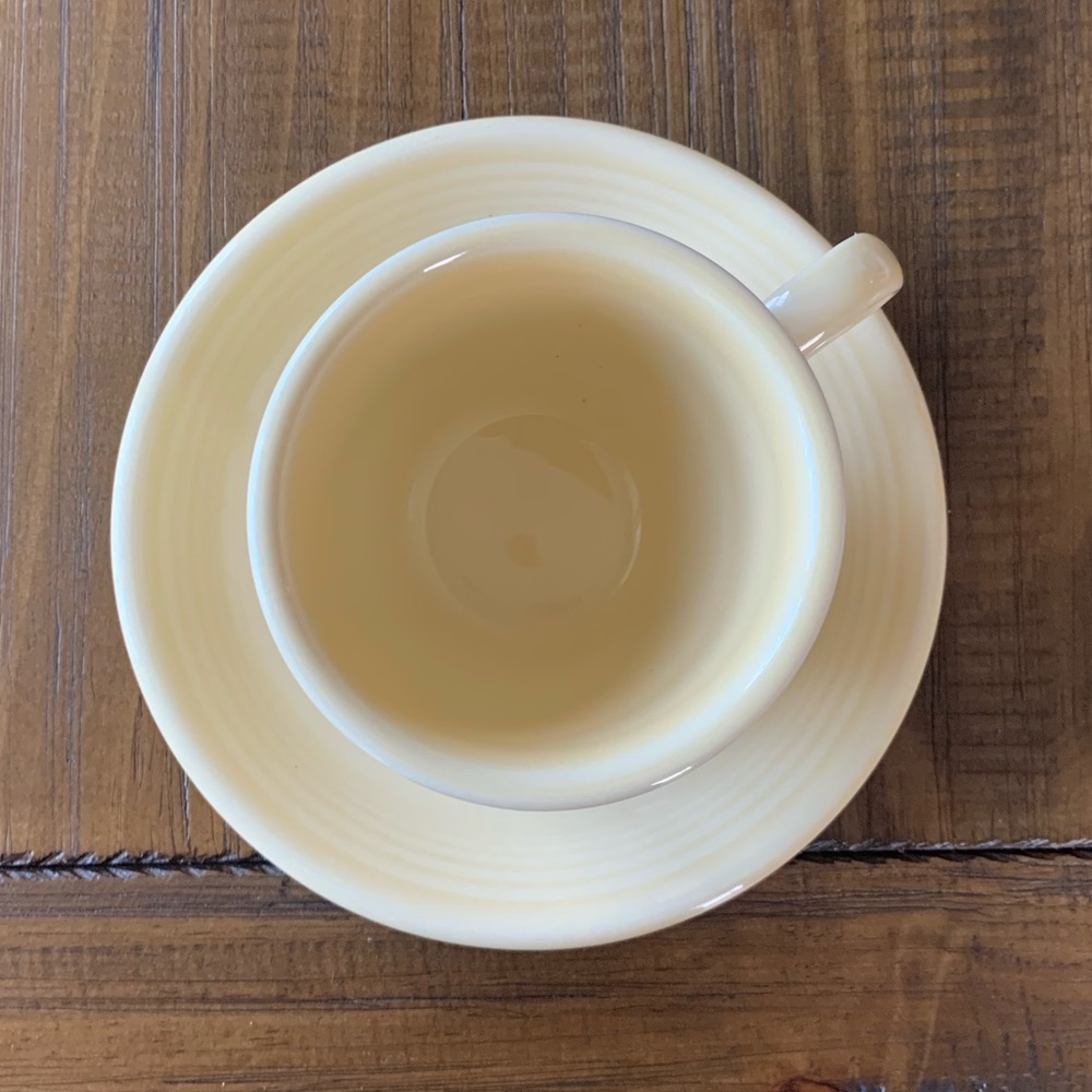 Fiesta Fiestaware Ivory off white teacup and saucer